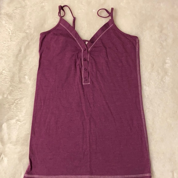 🌟 PINK V-neck Tank Top - Purple- M - Picture 1 of 8